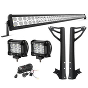 SUPAREE.COM LED Light Bar Suparee Jeep 52" Light Bar & 2 Pods Work Lights & All Brackets for Wrangler 2007-2018 JK Product description