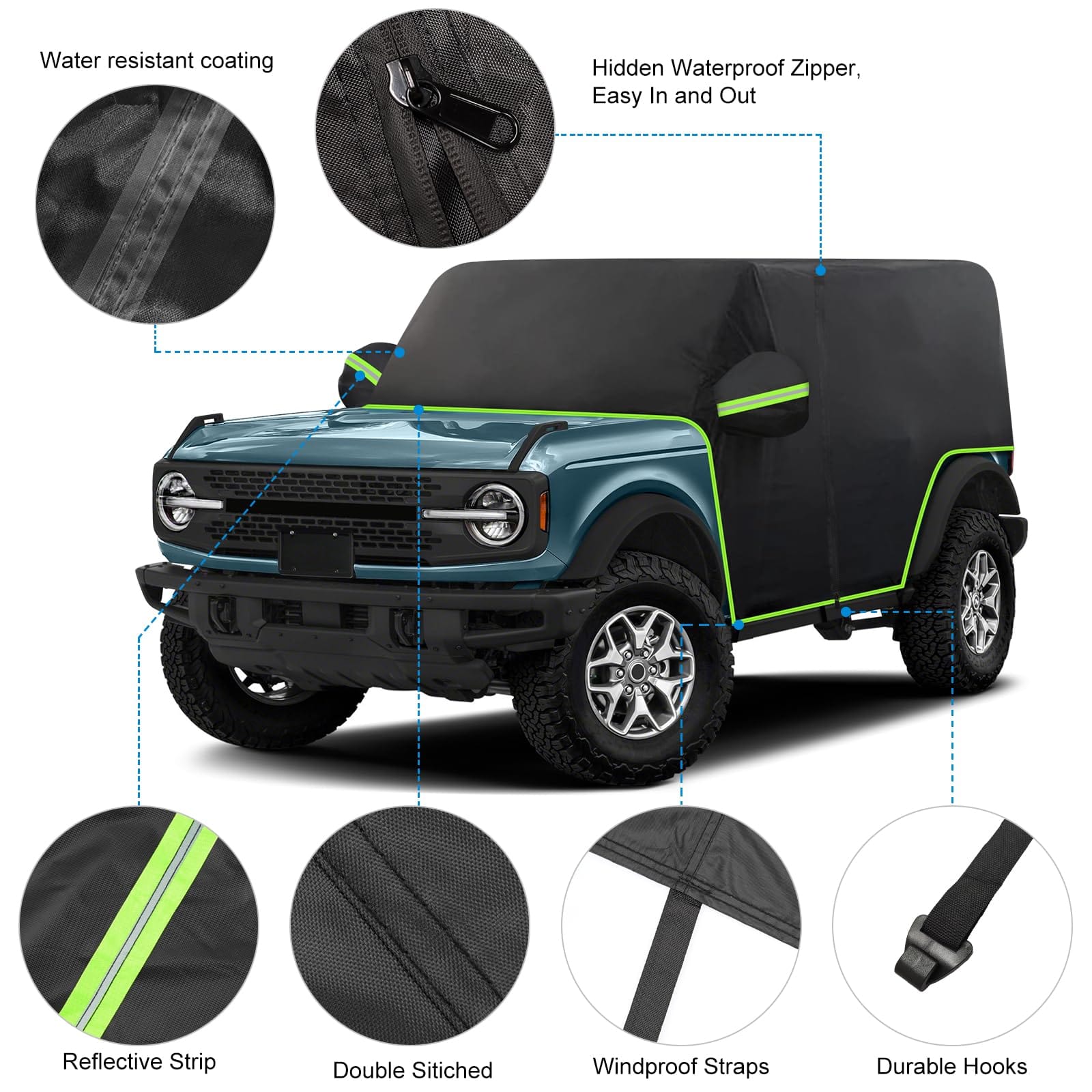 SUPAREE Ford Ford Bronco 2/4 Door weatherproof Cab Car Covers for 2021 2022 Product description