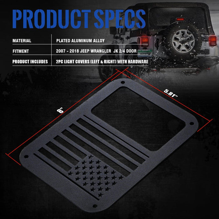 SUPAREE Jeep Accessories Jeep Tail Light Guard Cover with Multi-Style for 2007-2018 Wrangler JK JKU Product description