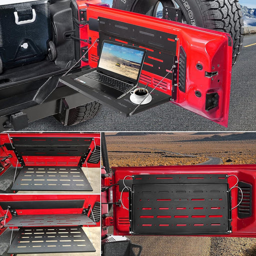 SUPAREE Jeep Accessories Suparee Jeep Wrangler Double-Layer Foldable Tailgate Table for 2007-2018 JK JKU Product description