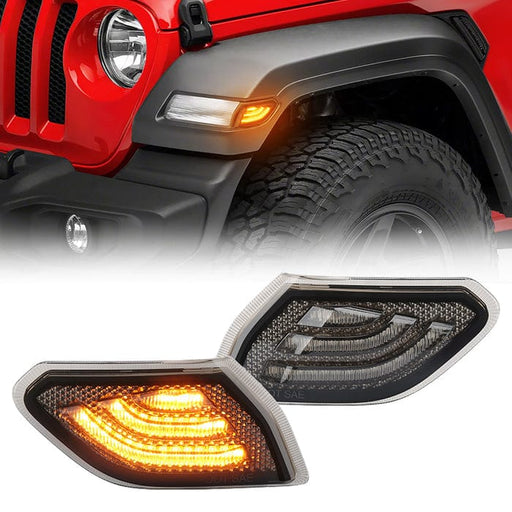 SUPAREE Jeep Brake Lights Suparee Jeep LED Side Marker Lights Front Fender for Wrangler JL & Gladiator JT Product description
