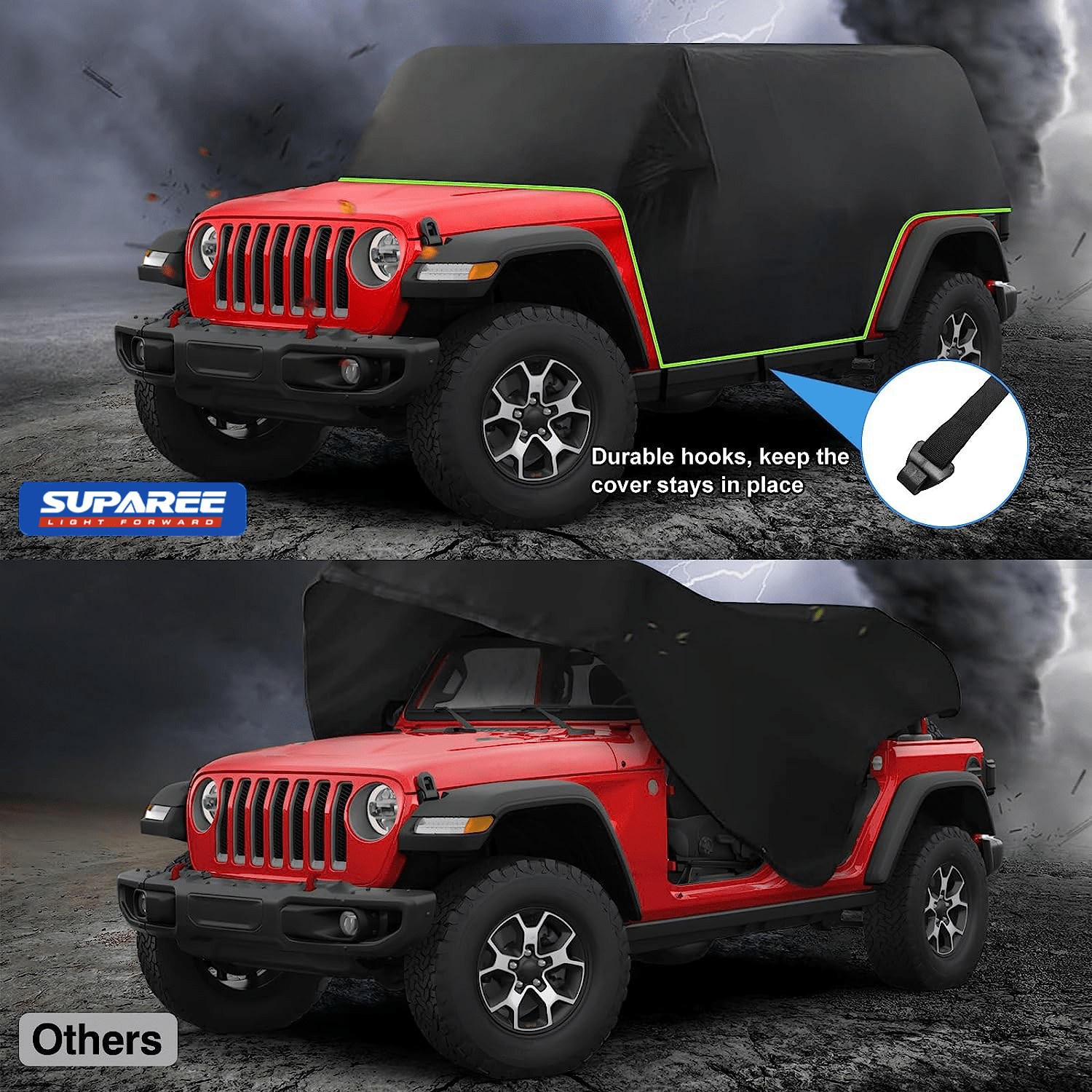 Avecrew For Jeep Wrangler Cover Waterproof 4 Door, All Weather for Jeep Rain Cover for Cars, Outdoor Full Exterior for Jeep Covers Fits JK JL TJ YJ CJ Avecrew For Jeep Wrangler Cover Waterproof 4 Door, All Weather for Jeep Rain Cover for Cars, Outdoor Full Exterior for Jeep Covers Fits JK JL TJ YJ CJ