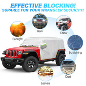 SUPAREE Jeep Cover SUPAREE Jeep Wrangler Cab Cover 4 Door for 2007-2023 JK JKU JL JLU Product description