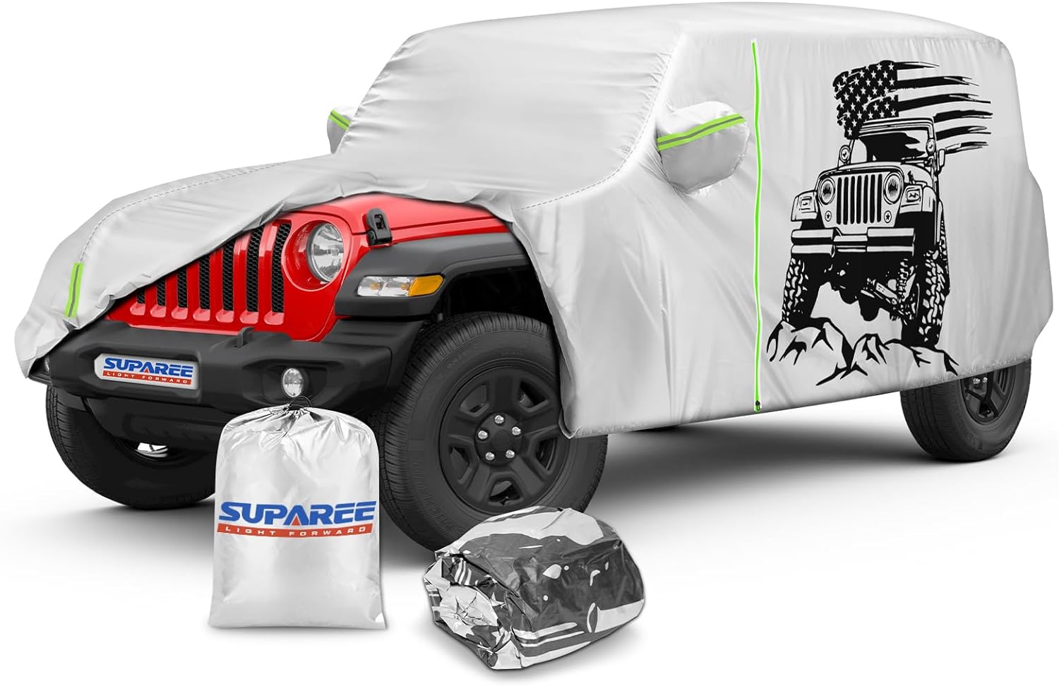 SUPAREE Jeep Cover Suparee New Jeep Cover Waterproof for 2007-Later Wrangler JK JL 4 Door Product description