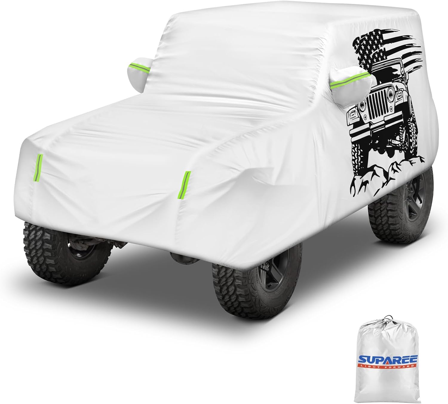 SUPAREE Jeep Cover Suparee New Jeep Full Cover Waterproof for 1976-2006 Wrangler TJ YJ 2 Door Product description