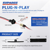 SUPAREE Jeep Side Marker Light Suparee Jeep Wrangler YJ LED Side Marker Lights with Smoked Lens for 1987-1995 Product description