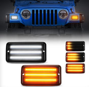 SUPAREE Jeep Turn Signal Lights Suparee Jeep LED Turn Signal Lights Sequential Amber for Wrangler TJ 1997-2006 Product description