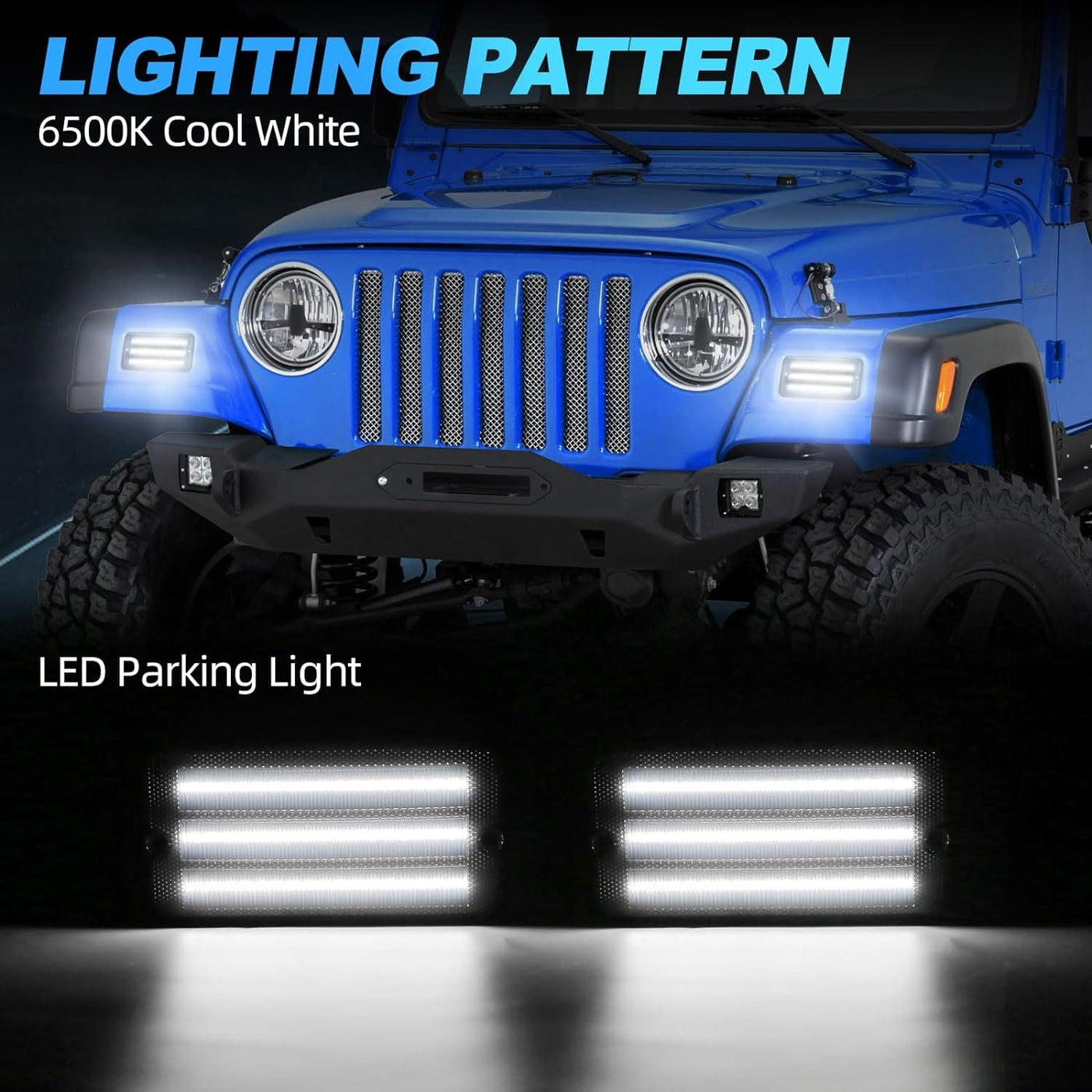 Suparee Jeep Wrangler TJ LED Turn Signal Lights with Sequential Amber ...