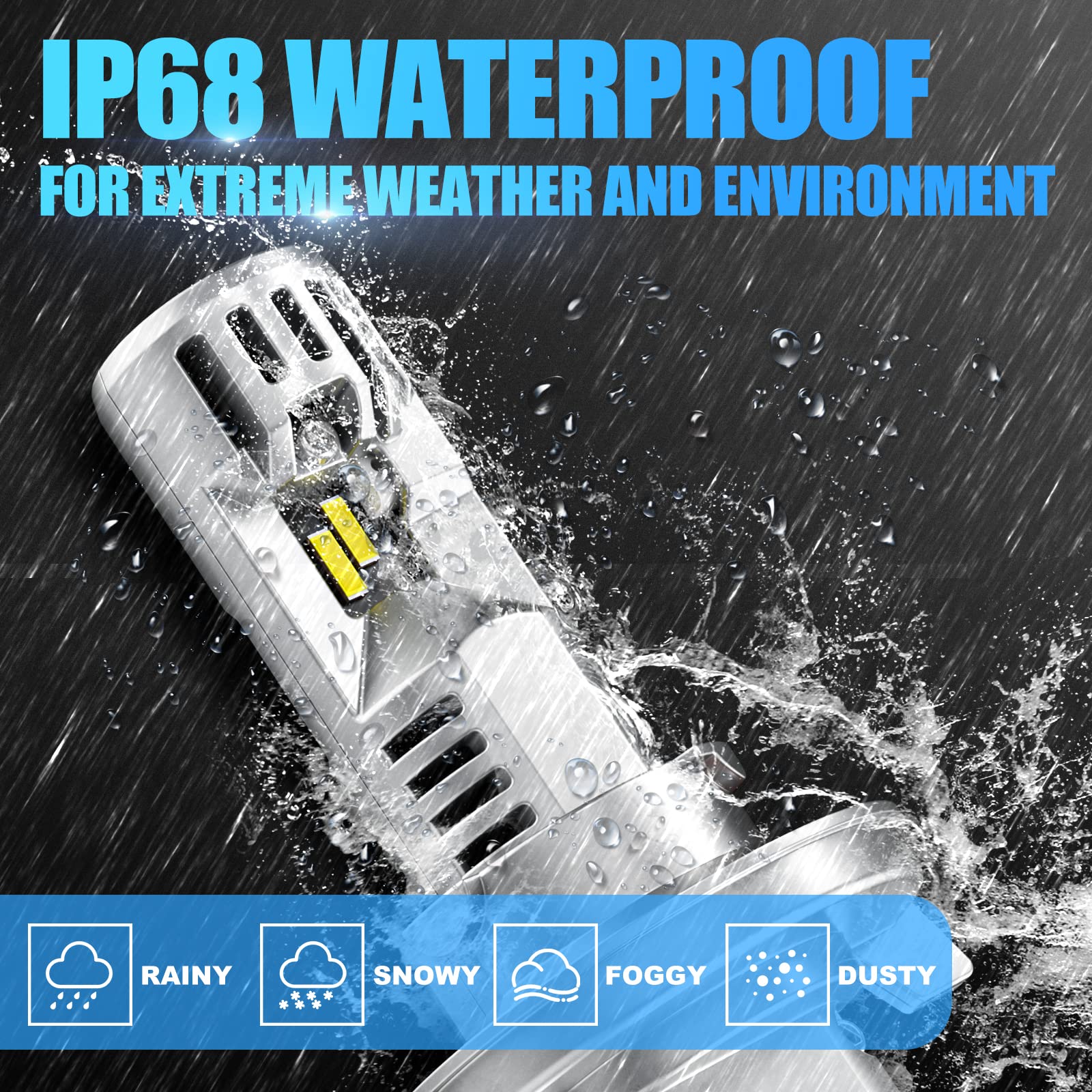 Fit For 2018-2025 Jeep Wrangler Sport H13 LED Headlight Bulbs -SP Pro Series