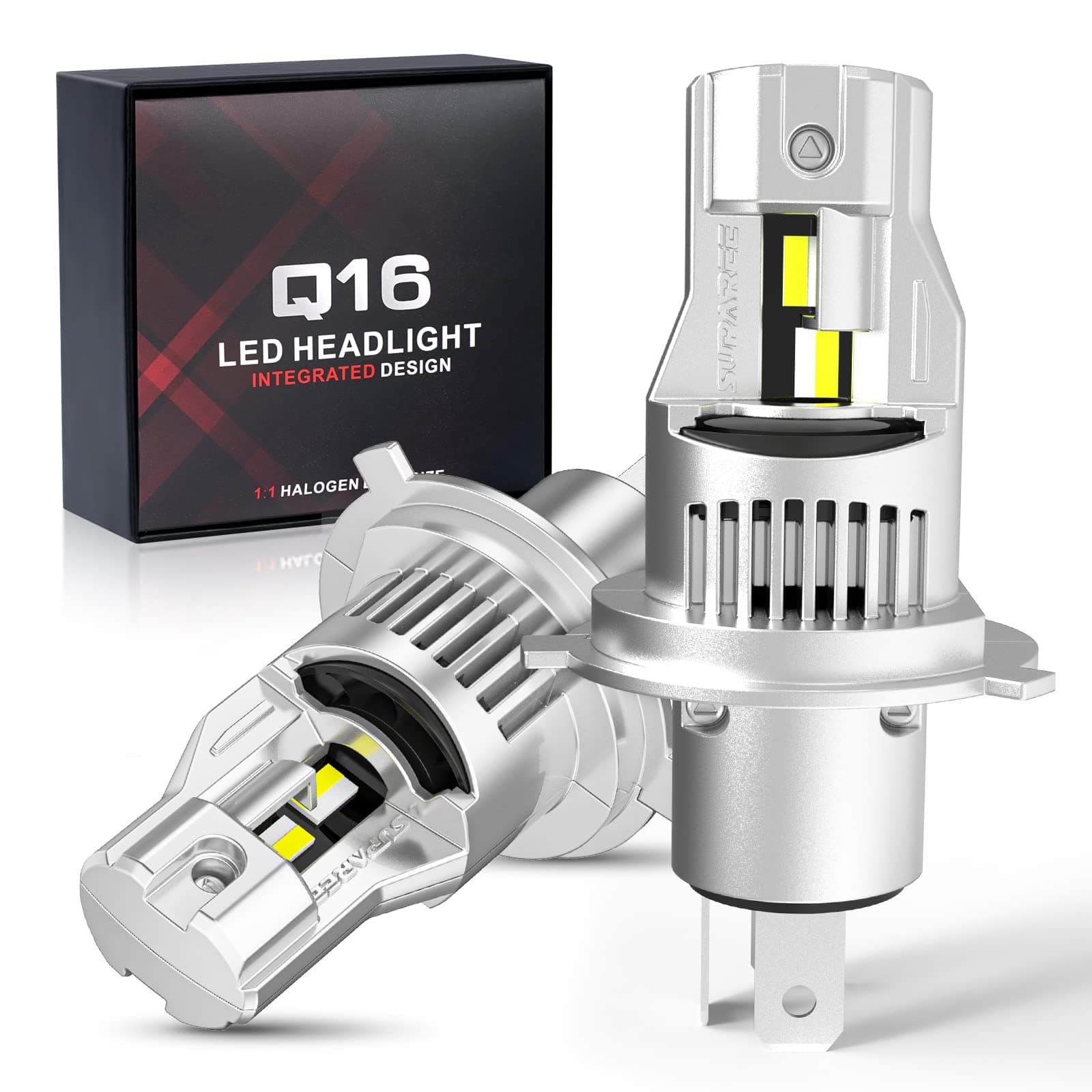 SUPAREE LED headlight bulbs SUPAREE H4/9003 LED Headlight Bulbs 6500K White Super Bright Product description