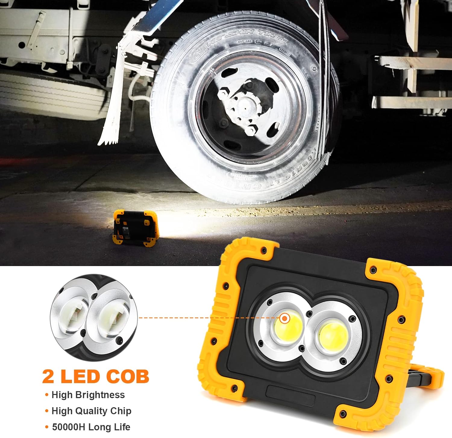 SUPAREE Rechargeable LED Work Lights with Spot & Flood COB for Cars Outdoor Camping Product description