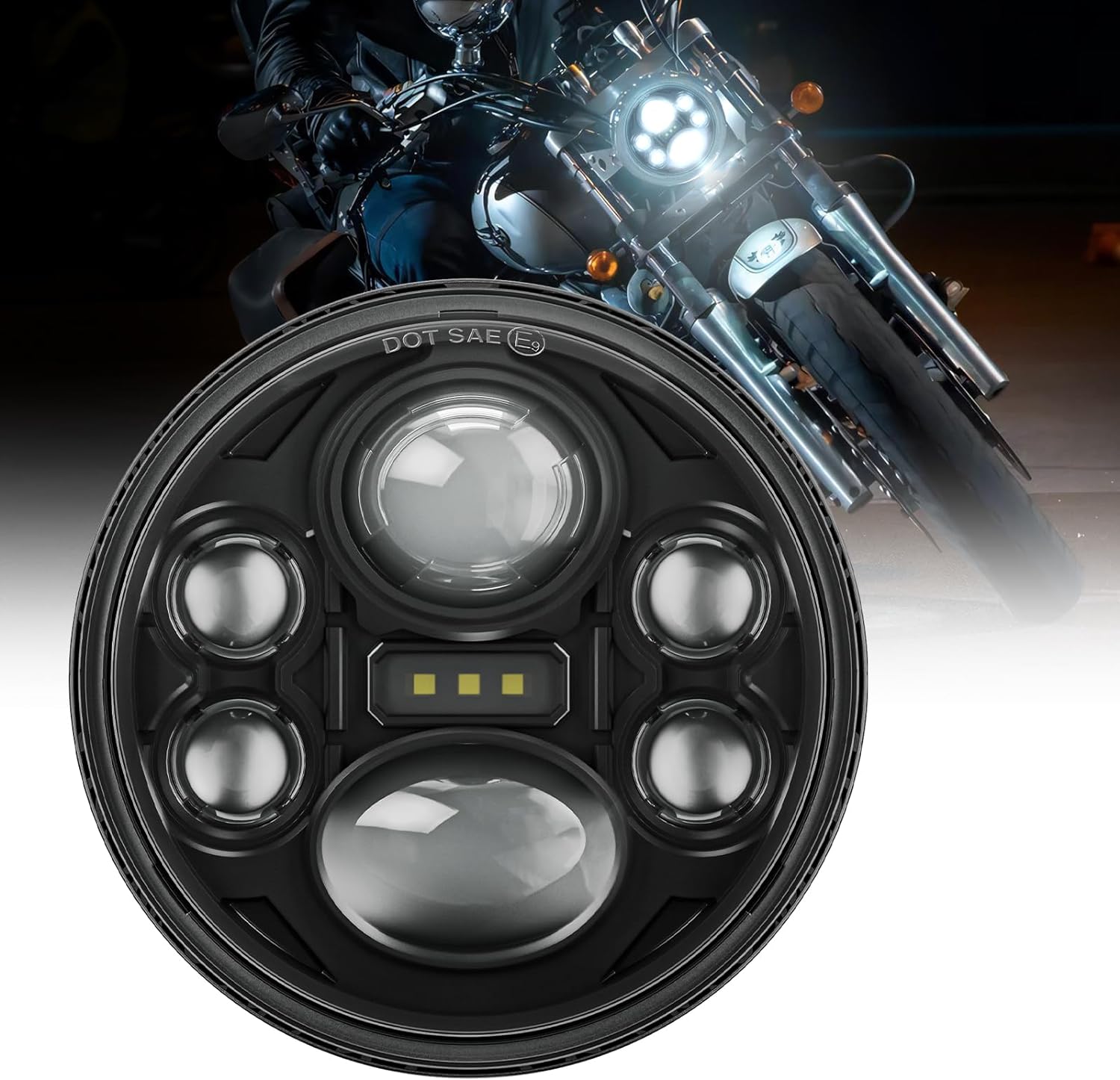 SUPAREE SUPAREE 5.75 LED Headlight Motorcycle for Sportster Dyna Street Bob Night Rod Davidson Product description