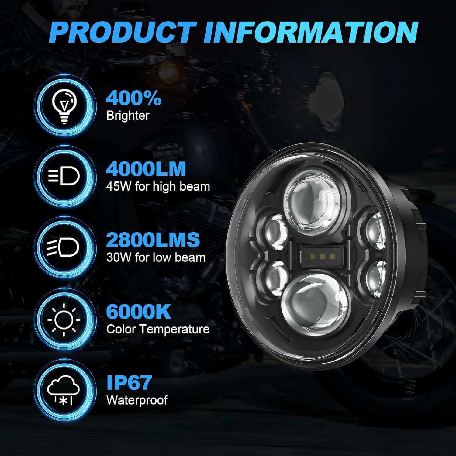 5.75 inch Led Headlights for Harley Davidson Sportsters Dyna FXSTS FXDWG 5 3/4 Motorcycle Headlights Accessories 5.75 inch Led Headlights for Harley Davidson Sportsters Dyna FXSTS FXDWG 5 3/4 Motorcycle Headlights Accessories