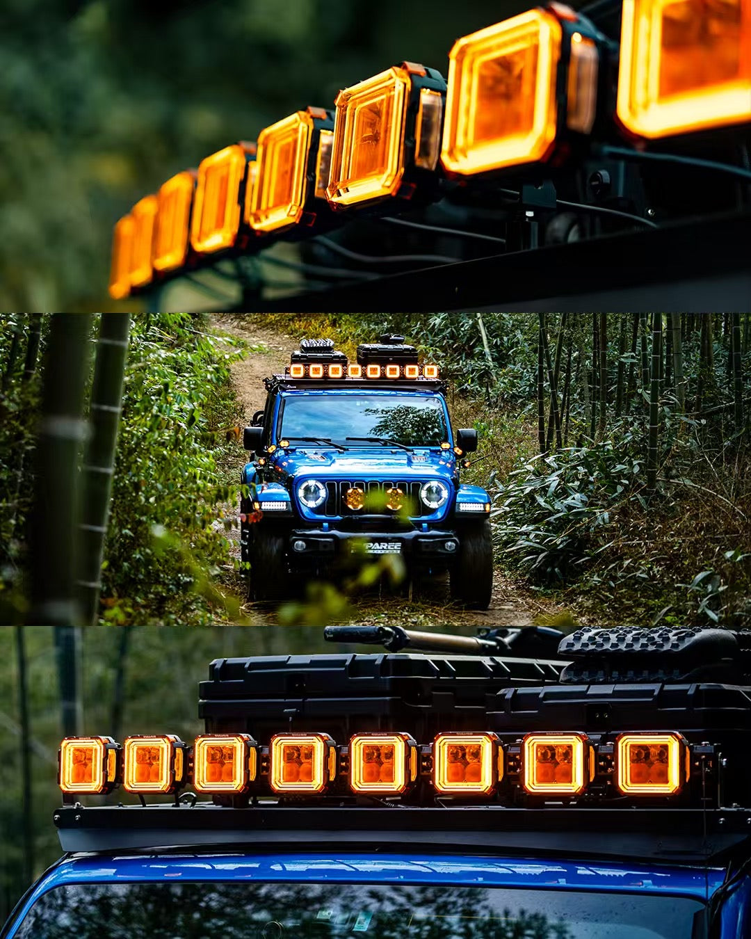 SUPAREE HYPER 5 inch Led Off-Road Lights | IP68/69K Waterproof, DRL & Stepped Halo Twin Kit
