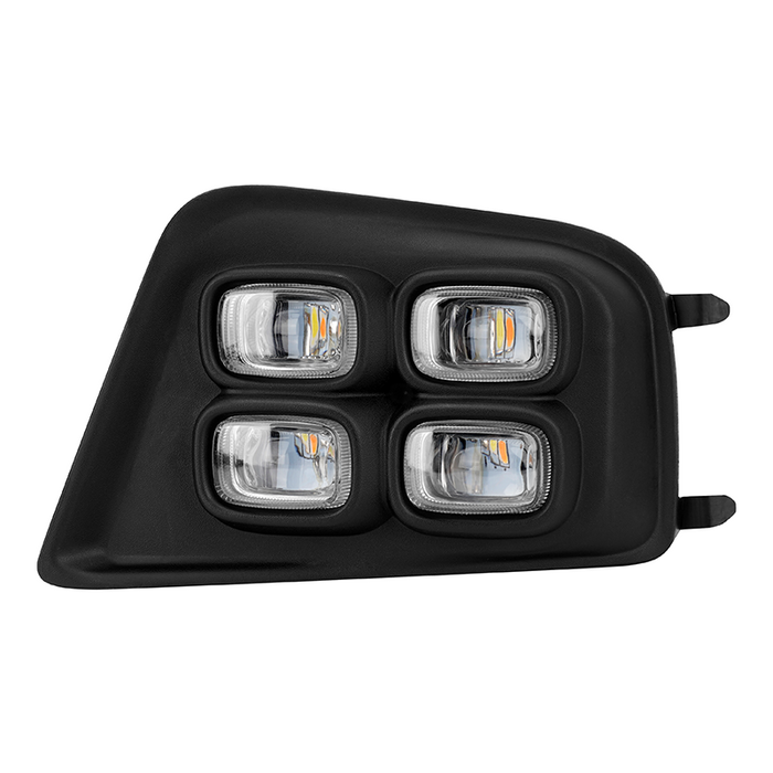 Suparee 4-Eye Style LED Fog Lights with Amber Turn Signal for 2012-2015 Toyota Tacoma