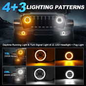 The Jeep LED lights combo has 4+3 Lighting patterns.
