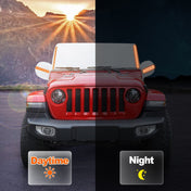 The SUPAREE Jeep cover features 7 reflective strips for easy nighttime visibility and improved safety during roadside parking.
