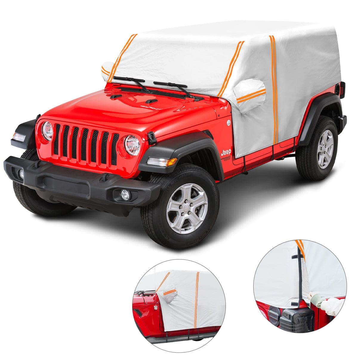Kayme 7 Layers Car Cover Custom Fit for Jeep Wrangler 4 Dr/Unlimited 4 Kayme 7 Layers Car Cover Custom Fit for Jeep Wrangler 4 Dr/Unlimited 4