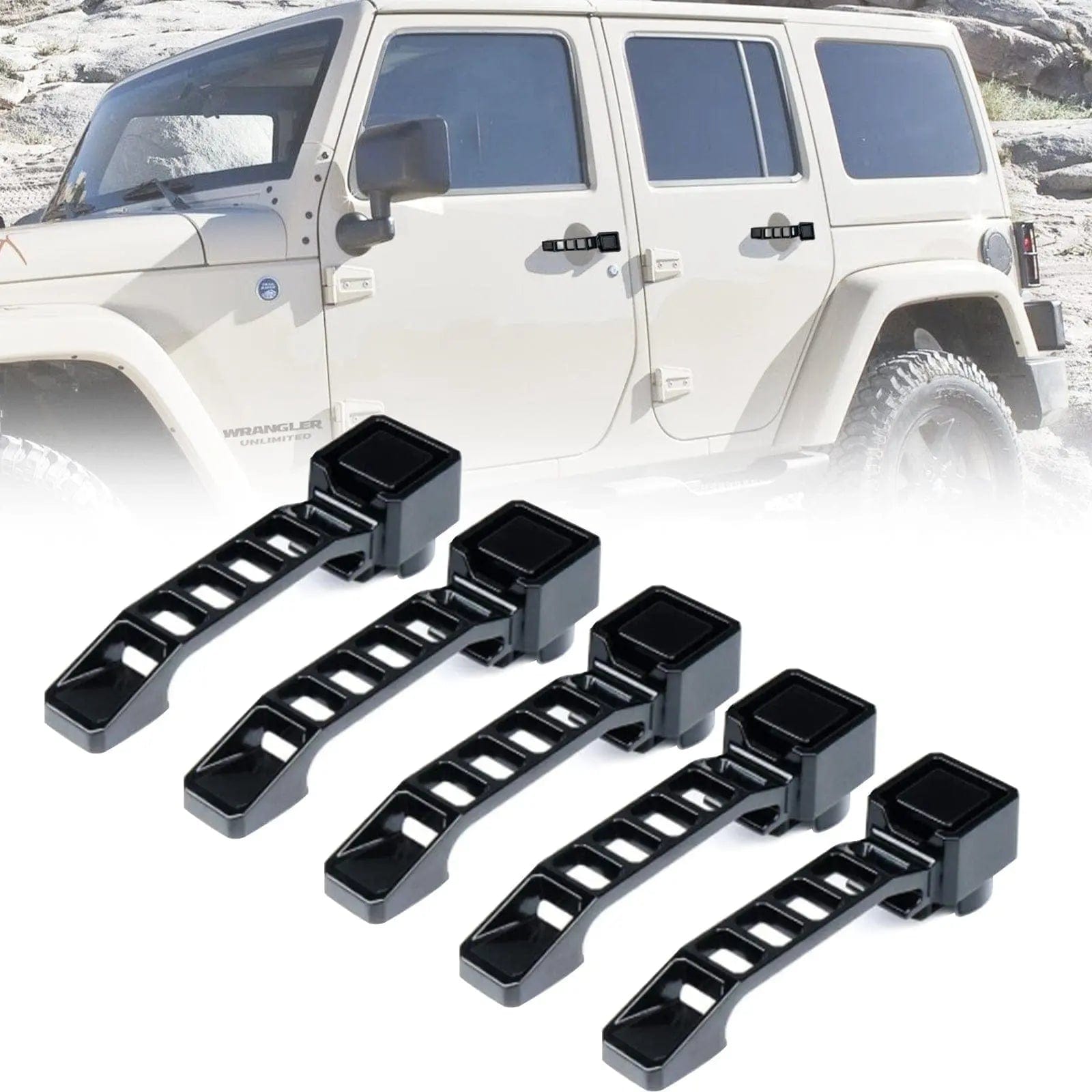 Jeep Door Handle Set Wrangler JK For 07-18 Jeep Wrangler SUPAREE.COM