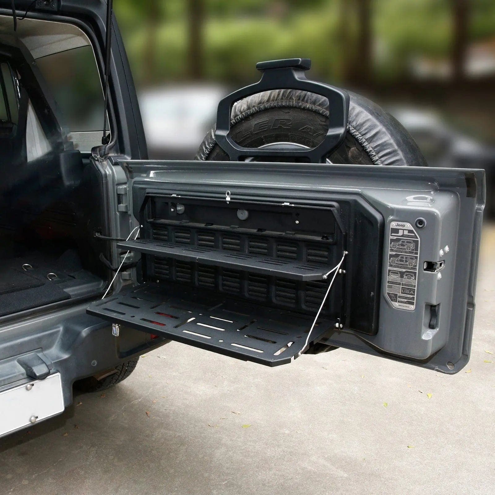 Jeep Wrangler Double-Layer Tailgate Table for 2007-Later wrangelr JK JL SUPAREE.COM