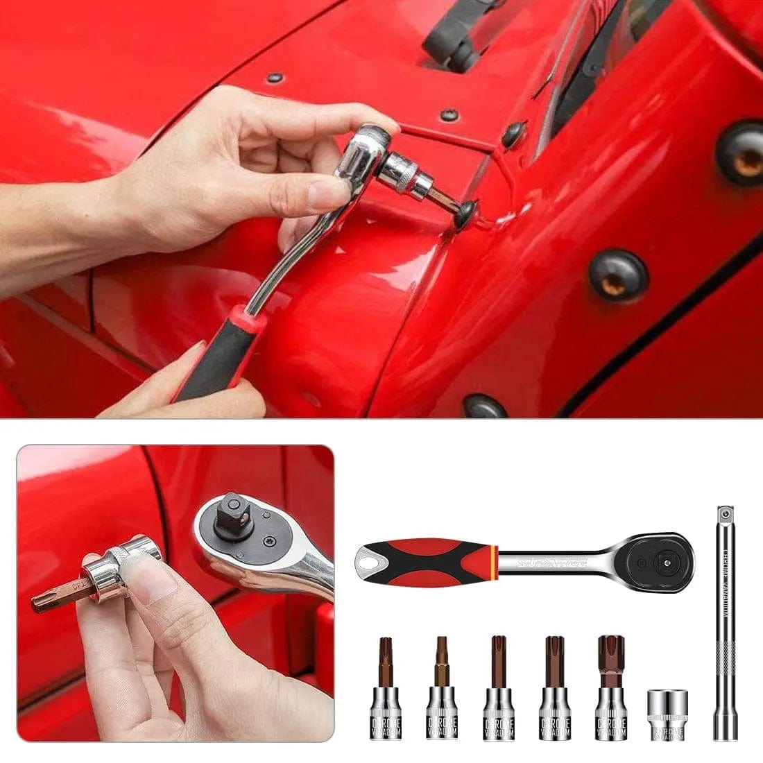 Hardtop Door Removal Torx Tools Set Wrench Kits For 1997-2019 Jeep Wrangler SUPAREE.COM