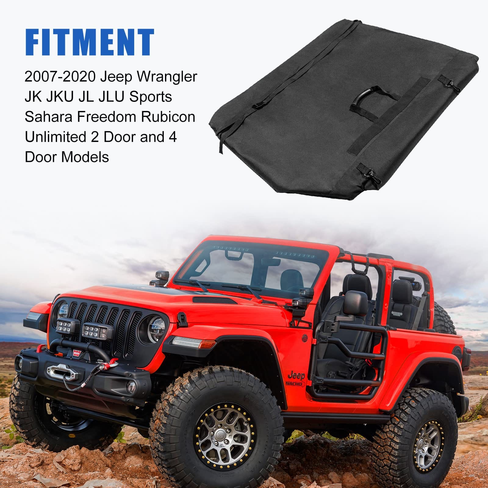 Suparee Jeep Freedom Panels Hard Top Storage Bag with Carry Handle for JK  JKU JL JLU JT