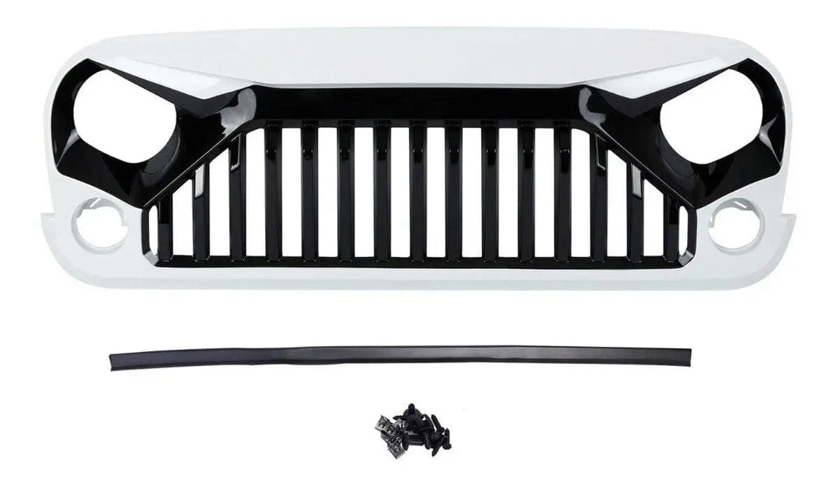 Suparee White Jeep Wrangler Grill for 2007-2018 Wrangler JK JKU