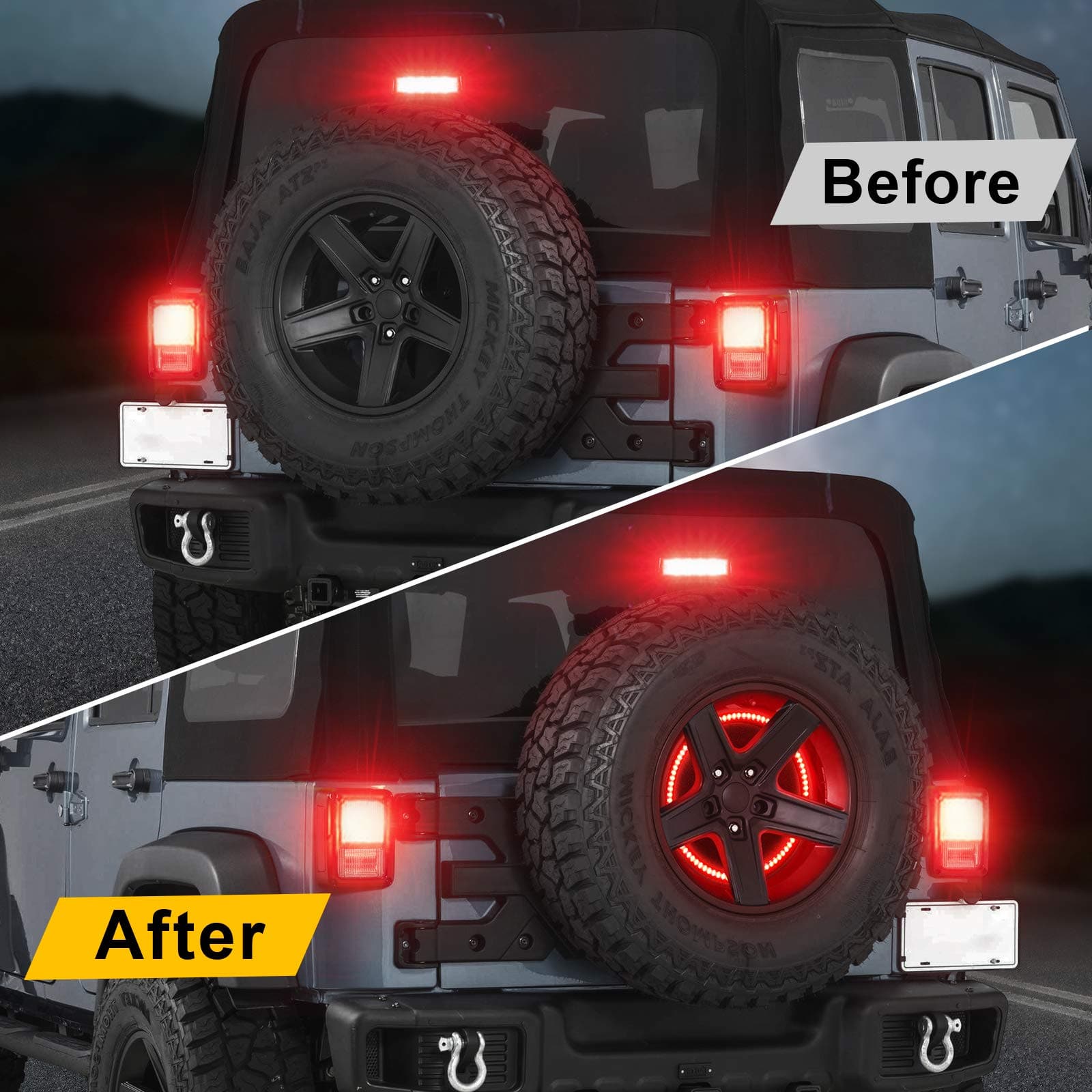 Suparee Jeep JK JKU Spare Tire Brake Light for Wrangler 2007-2017 SUPAREE.COM