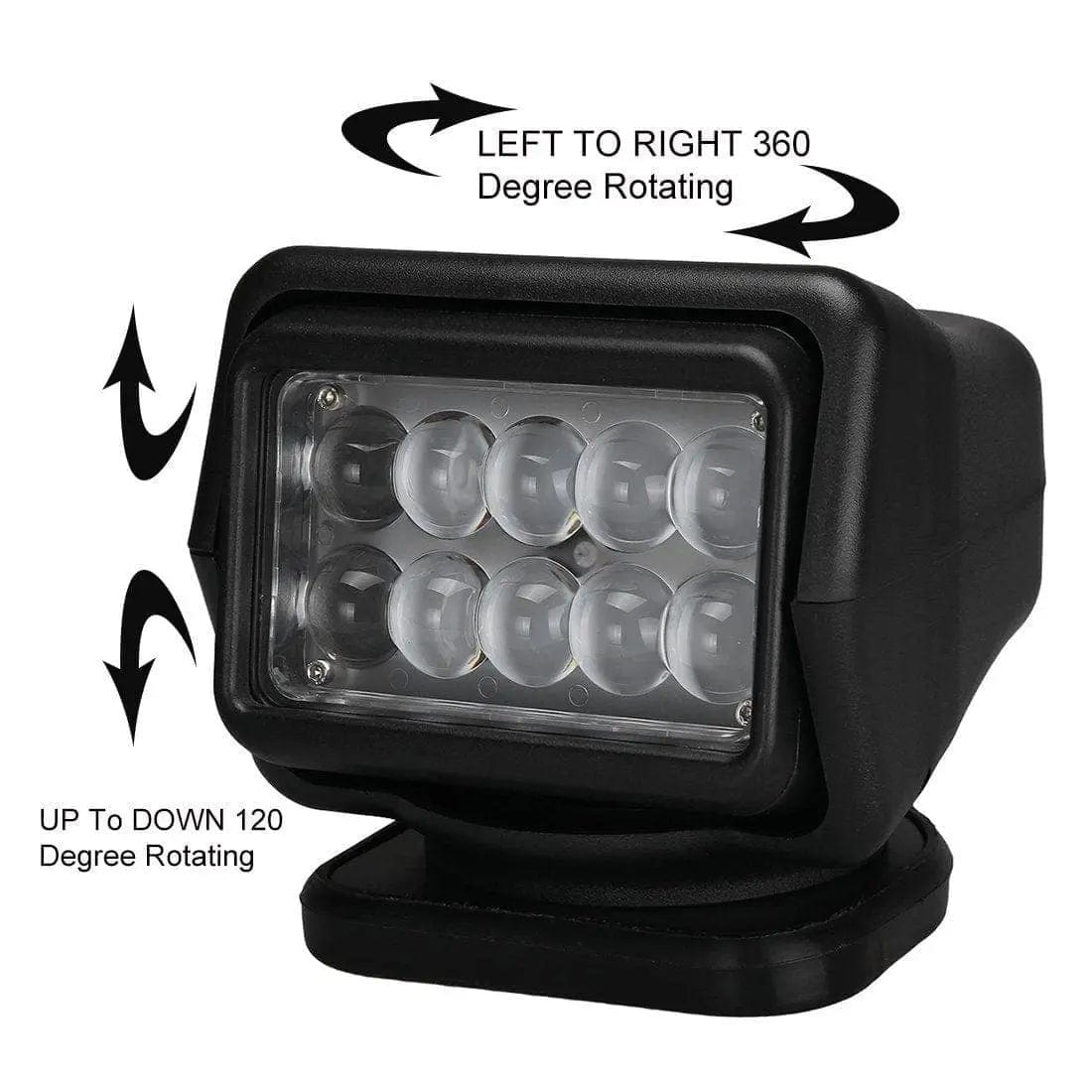 Ultra Power 50W 360º LED Rotating Remote Control search spotlight work light SUPAREE.COM