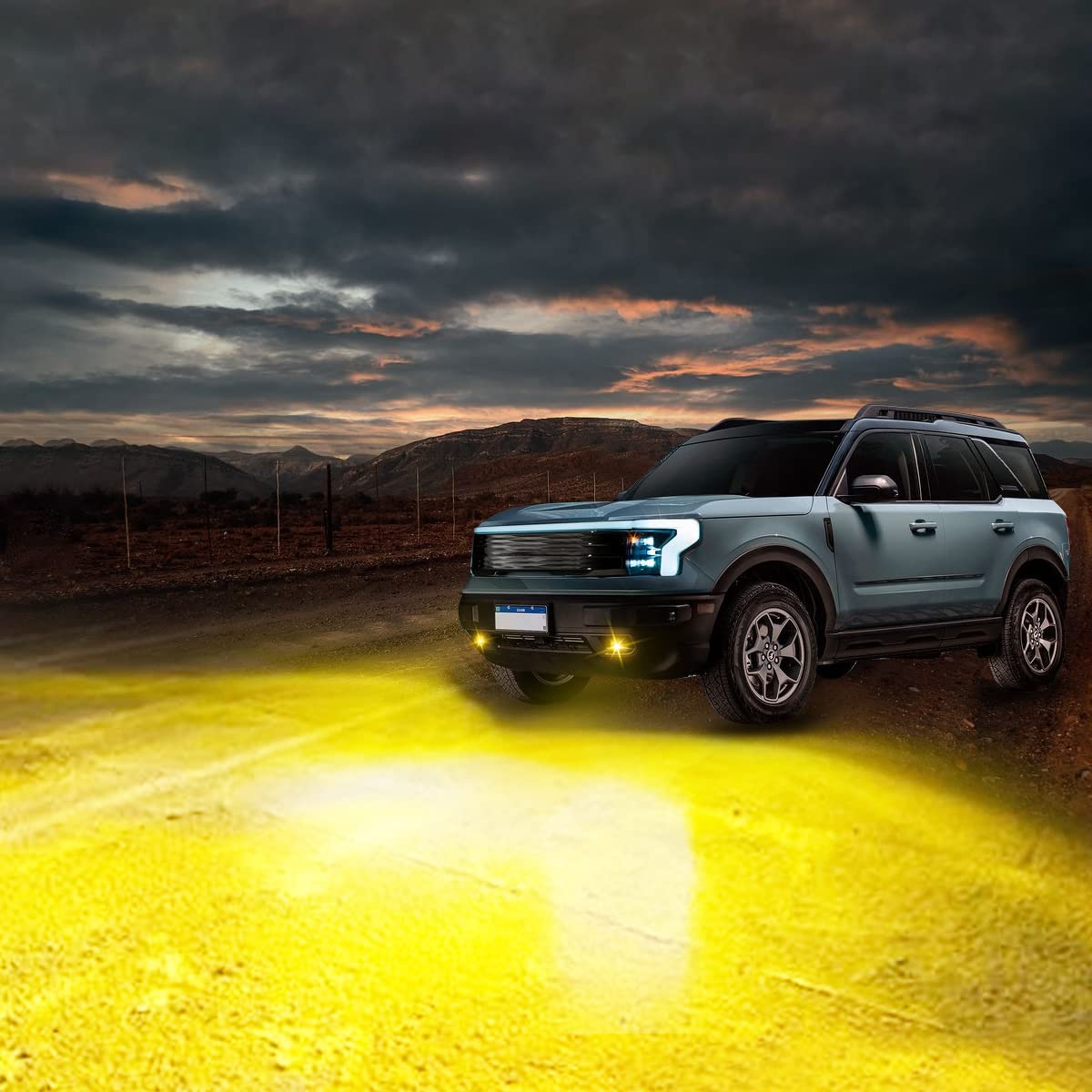 Ford Bronco Amber LED Fog Lights Assembly For 2021-2023 SUPAREE