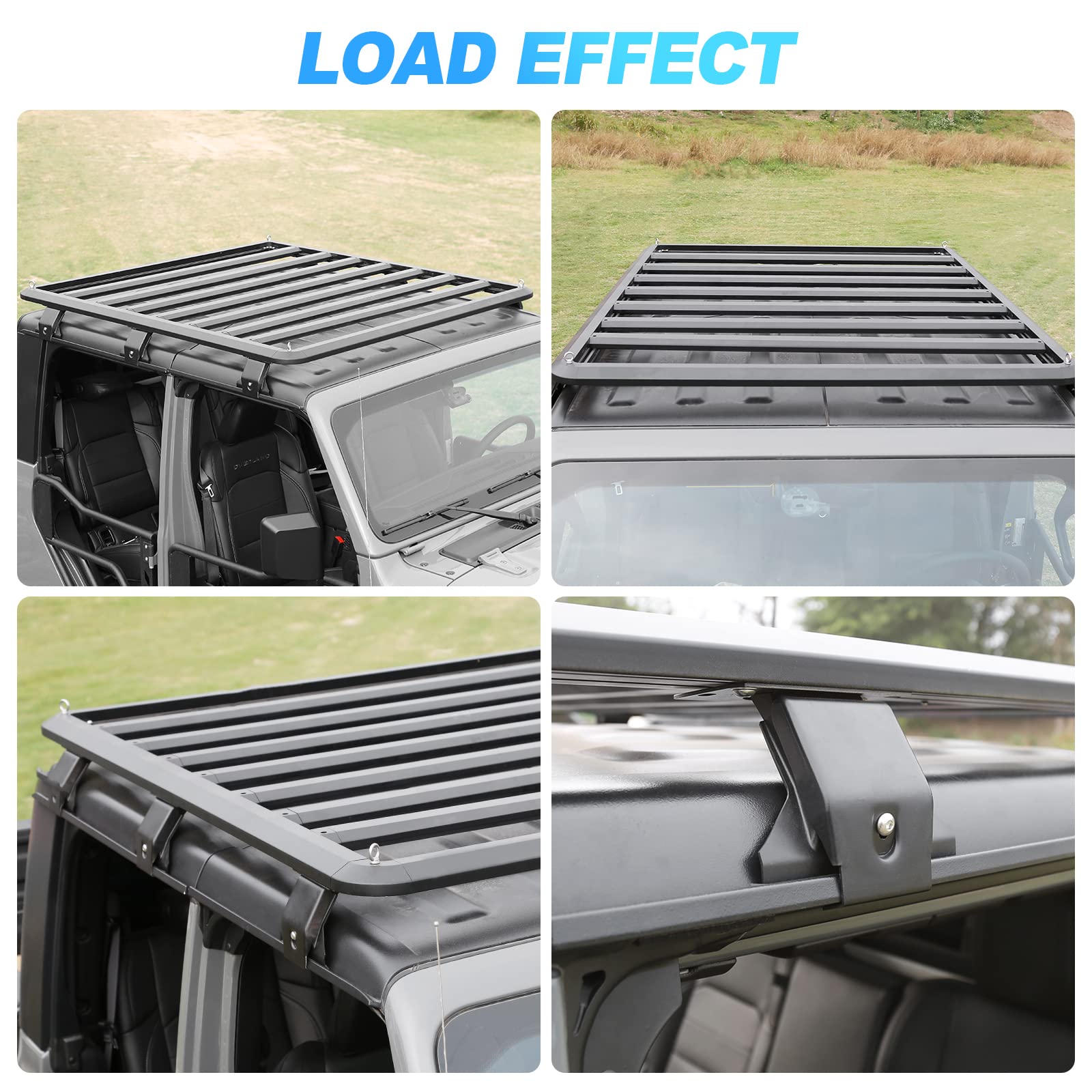 SUPAREE Jeep Accessories SUPAREE Jeep Roof Rack Cargo Carrier 63 x 55 Inch Rooftop Basket for Wrangler Gladiator Product description