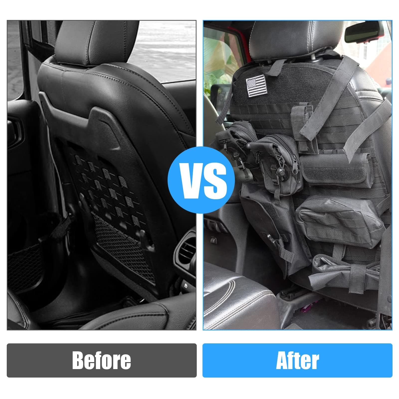 SUPAREE Jeep wrangler Universal Tactical Seat Back Organizer Bag with Storage Pockets SUPAREE
