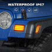 Suparee Jeep Wrangler TJ LED Front Turn Signal & Side Marker Lights for 1997-2006 SUPAREE