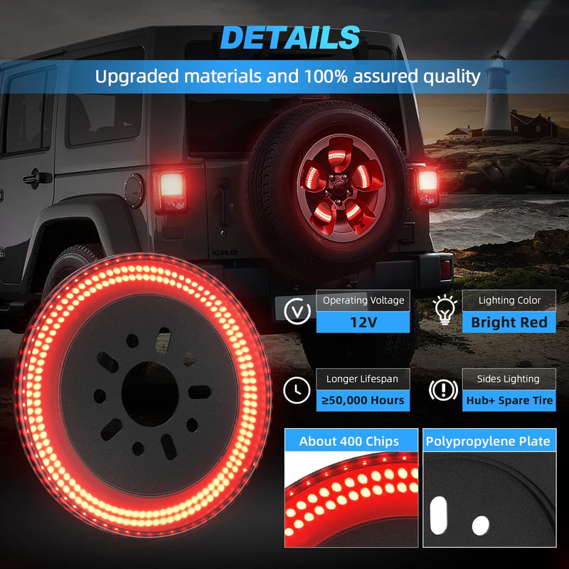 Suparee Jeep JK JKU 3Side Spare Tire Brake Light