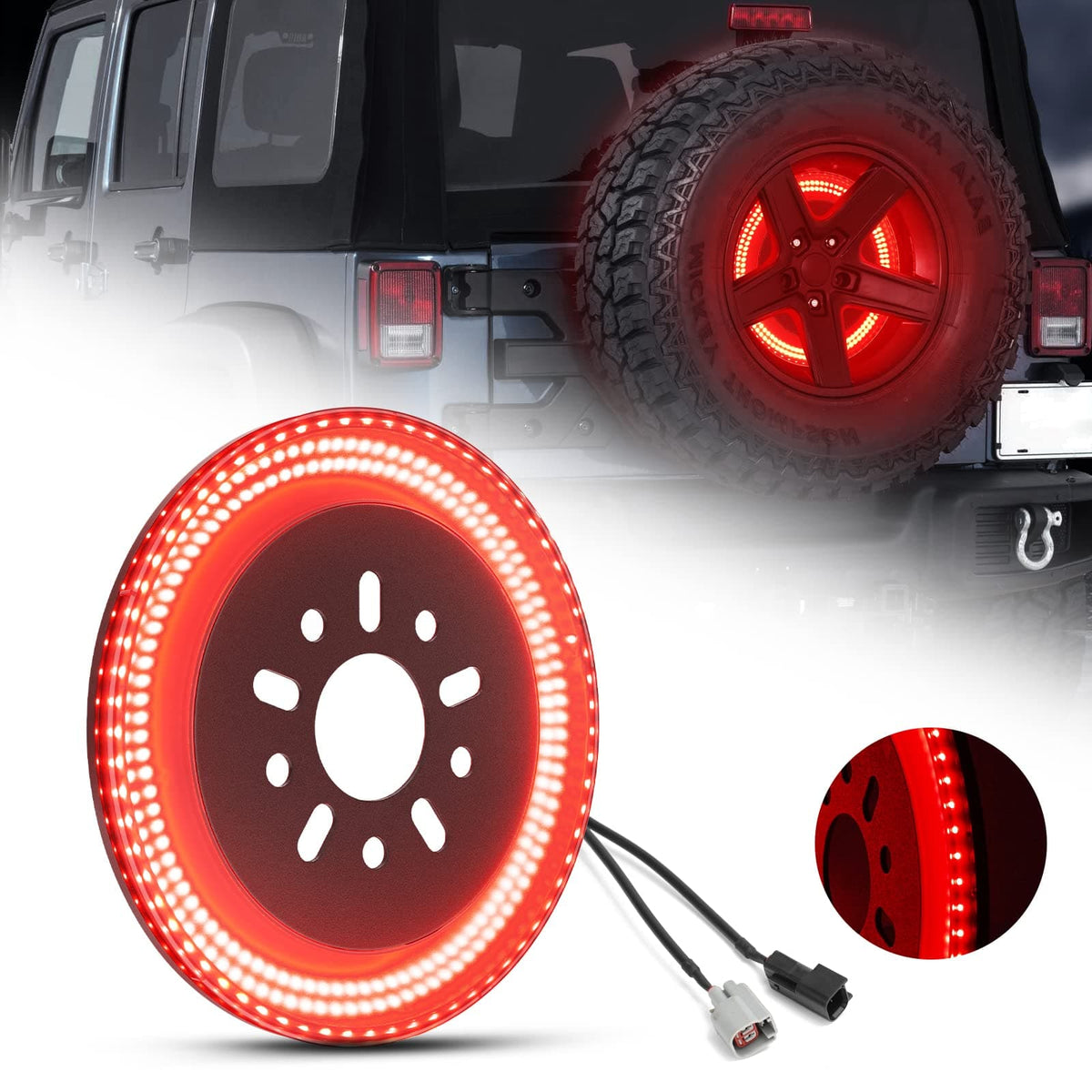 Suparee Jeep JK JKU 3Side Spare Tire Brake Light