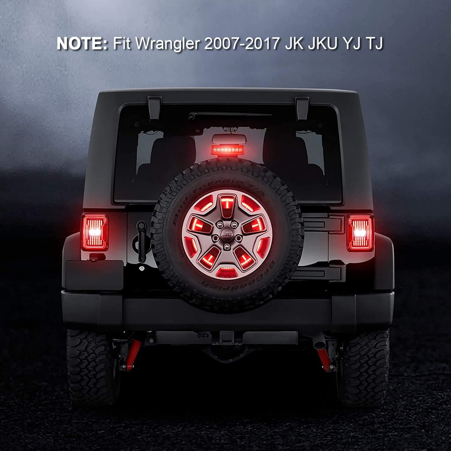 SUPAREE Jeep JK JKU T-Lighting Spare Tire Brake Light Plug & Play 2007-2018 SUPAREE
