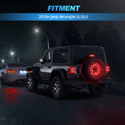 Suparee Jeep JL JLU 3-Side Spare Tire Brake Light for Wrangler 2018+ SUPAREE