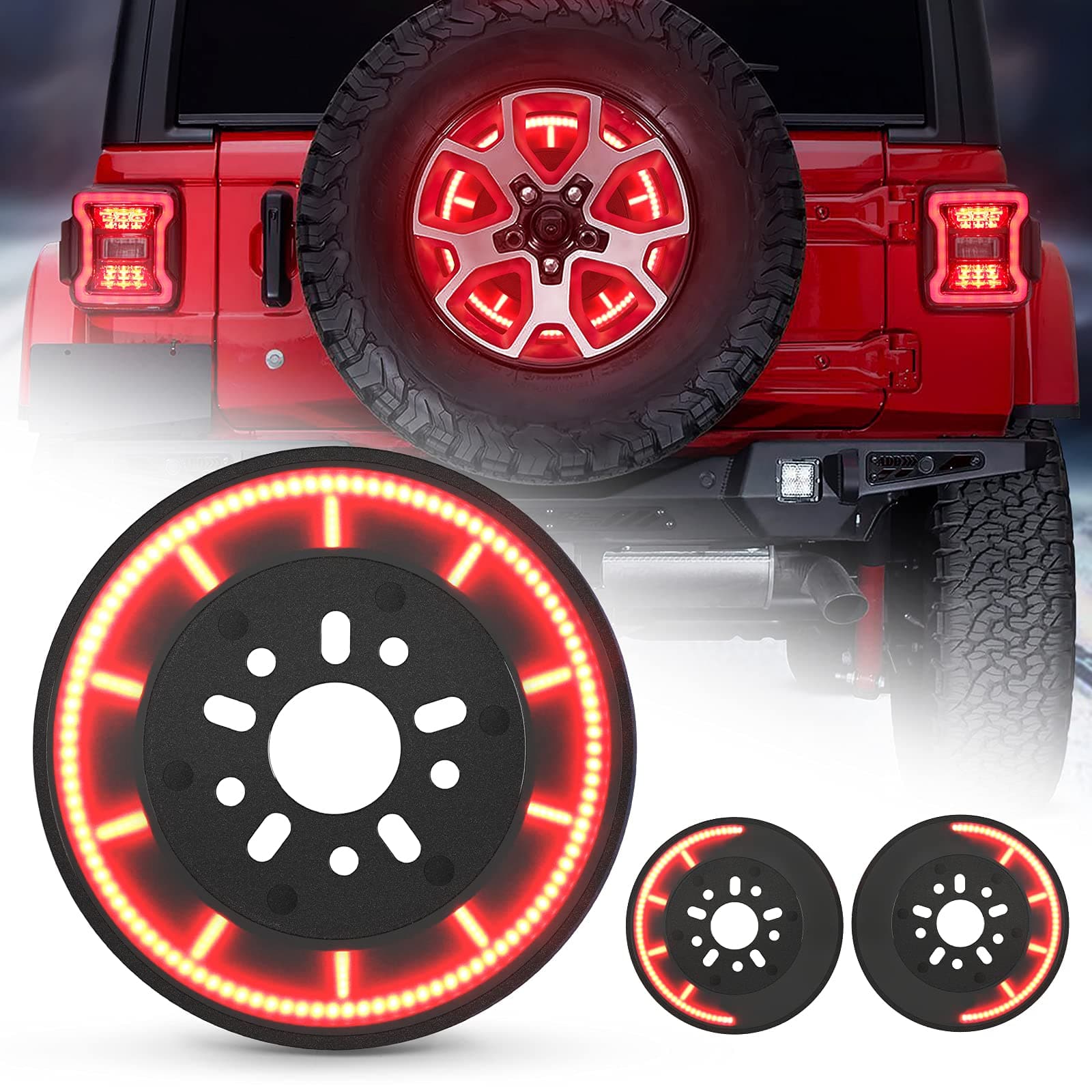 SUPAREE Universal Turn Signal T-Lighting Spare Tire Brake Light for Jeep Wrangler JK/JL SUPAREE