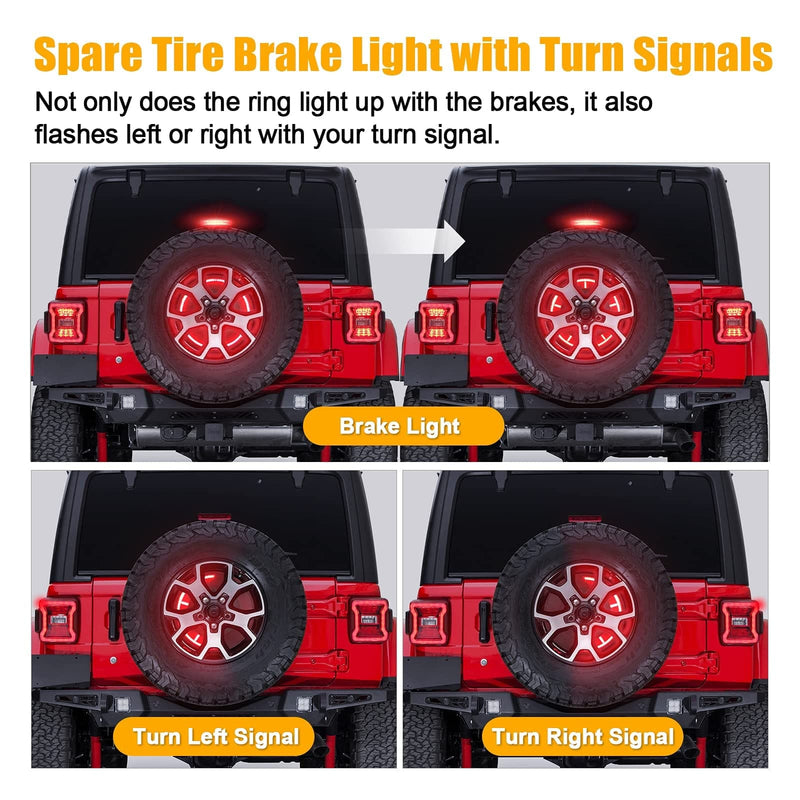 SUPAREE Universal Turn Signal TLighting Spare Tire Brake Light