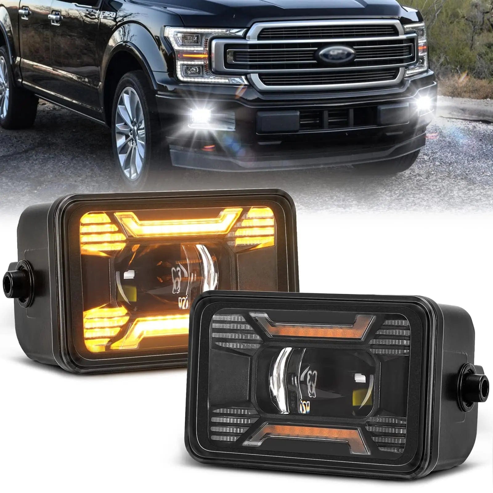 Ford LED Fog Lights Assembly with Turn Signal for F150 Super Duty SUPAREE