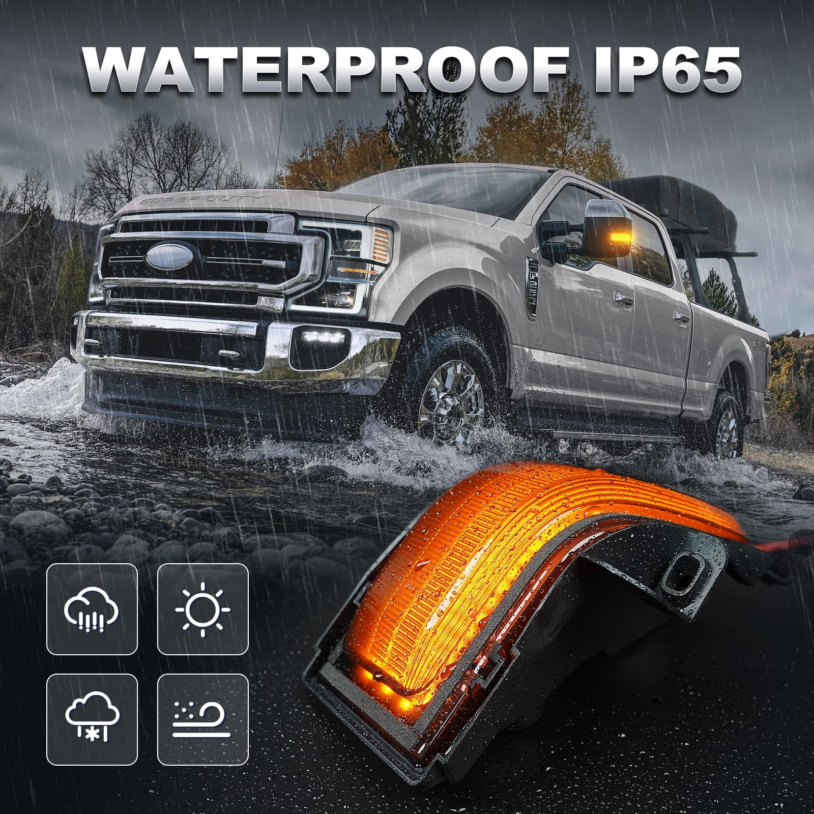 SUPAREE Ford F150 LED Lights with Sequential Switchback Side Mirror Marker Running & Turn Signal For 2005-2020 SUPAREE