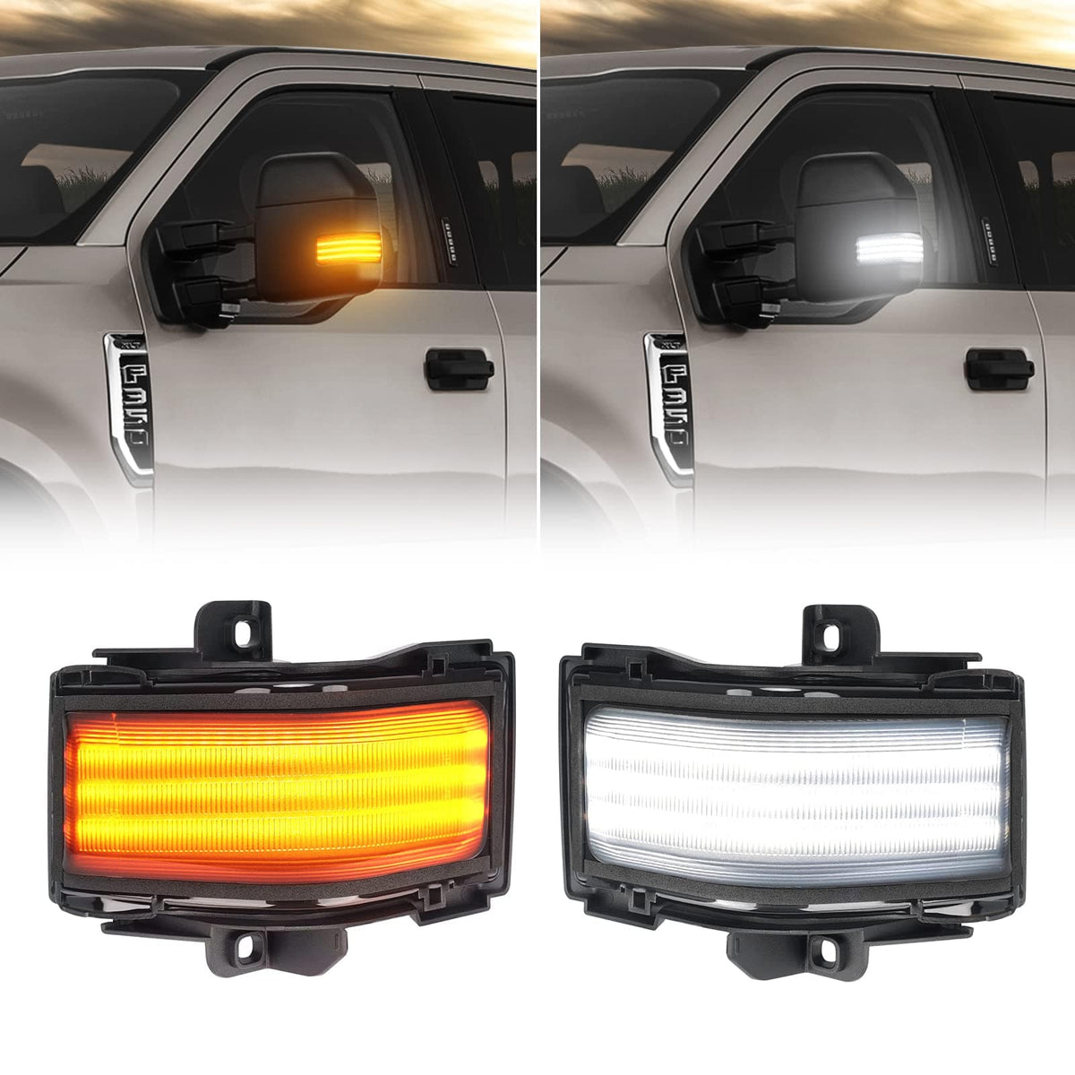 SUPAREE Ford F150 LED Lights with Sequential Switchback Side Mirror Marker  Running u0026 Turn Signal For 2005-2020