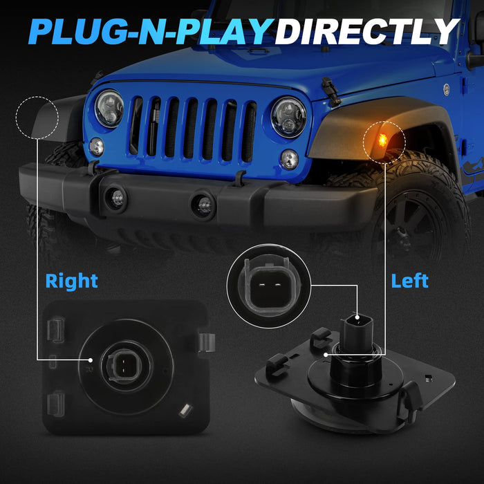 SUPAREE Jeep Side Marker Lights Wrangler LED with Snowflake Pattern SUPAREE