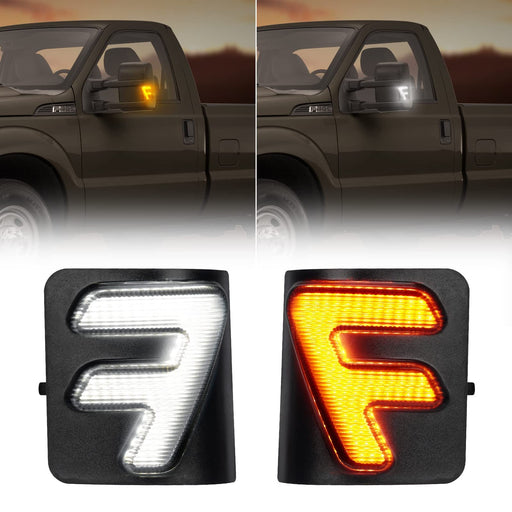 SUPAREE Ford Super Duty LED Side Mirror Marker with Switchback F-Style SUPAREE